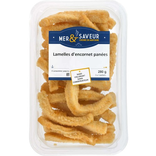 Mer & Saveur Lamelles d'Encornets Panées 280g