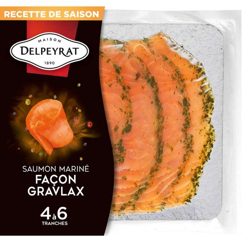 Delpeyrat Saumon Mariné Façon gravlax de saison 100g
