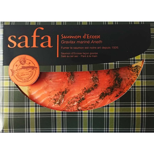 Safa Saumon Fumé d'écosse façon Gravlax 4 tranches 140g