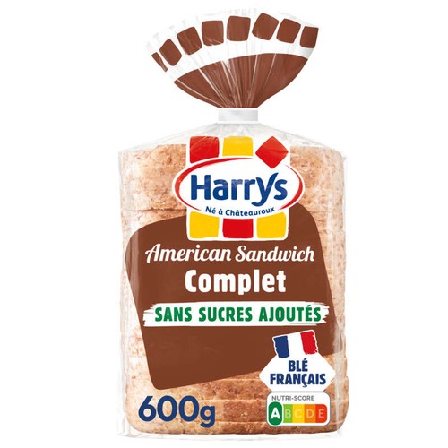 Harrys American sandwich complet sans sucres ajoutés 600g