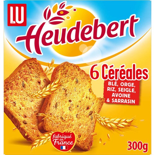 Lu Heudebert Biscottes 6 Céréales 300g