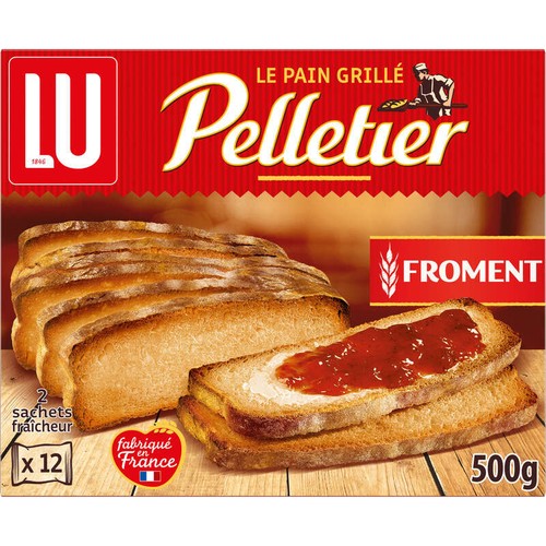 Lu Pelletier Pain grillé au Froment 500g