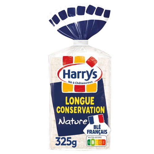 Harrys Pain de mie longue conservation nature sans croute 325g