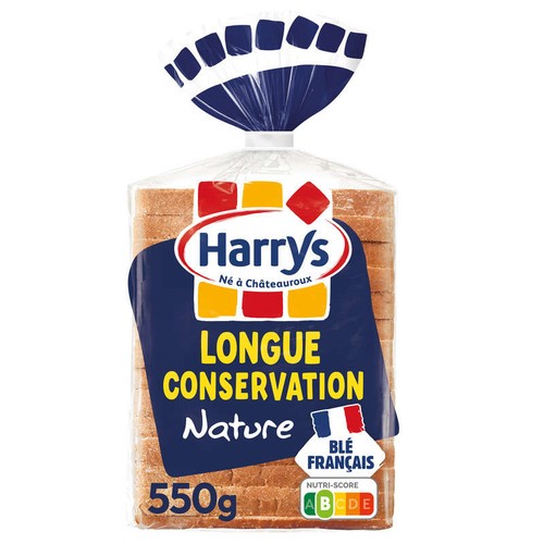 Harrys Pain de Mie Longue Conservation Nature 550g
