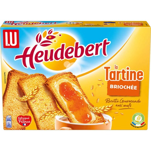 Lu Heudebert La Tartine Biscottes goût Brioché 320g