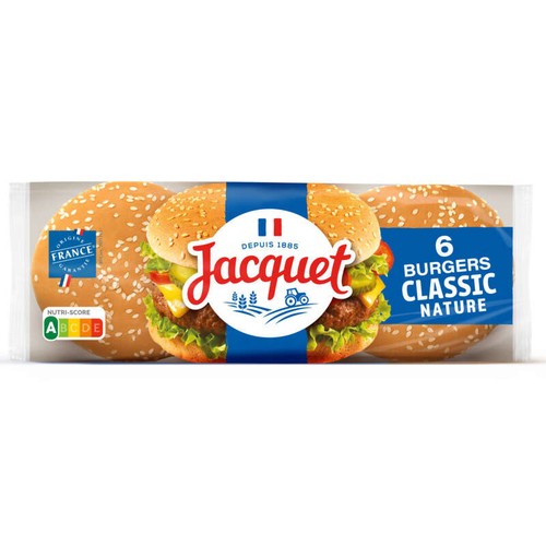 Jacquet Burger Classic Rond nature x36 330g