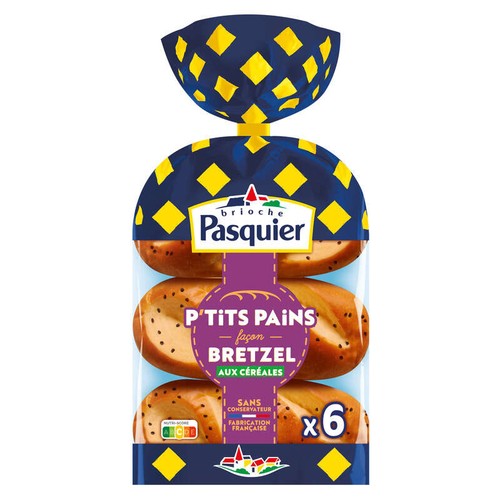 Brioche Pasquier P'Tit Sandwich Façon Bretzel Céréales et Pavot x6 270g