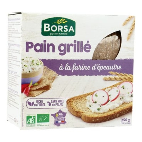 Borsa Pain Grillé à la Farine d'Epeautre 250g