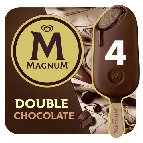 Magnum Glaces Bâtonnets Double Chocolate x4 284g