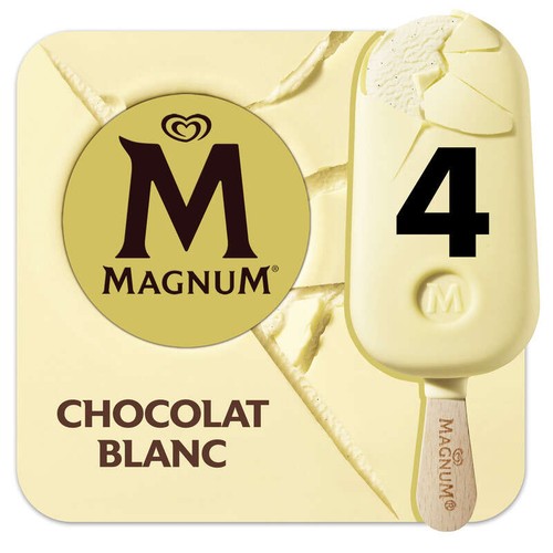 Magnum Glace Bâtonnet Chocolat Blanc 4x100ml