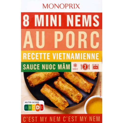 Monoprix Mini Nems au porc x8-240g