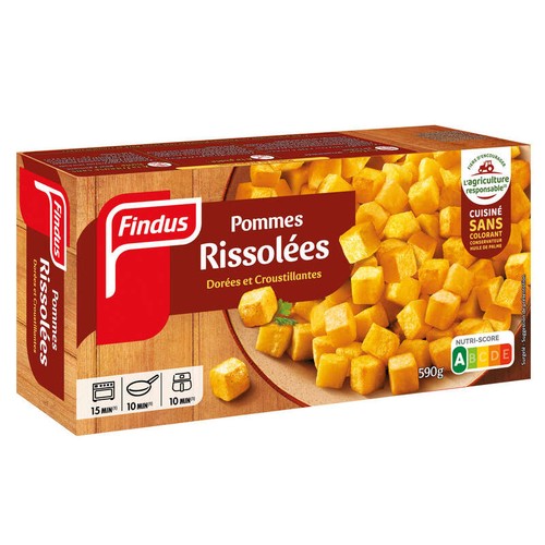 Findus Pommes Rissolées Dorées et Croustillantes 590g