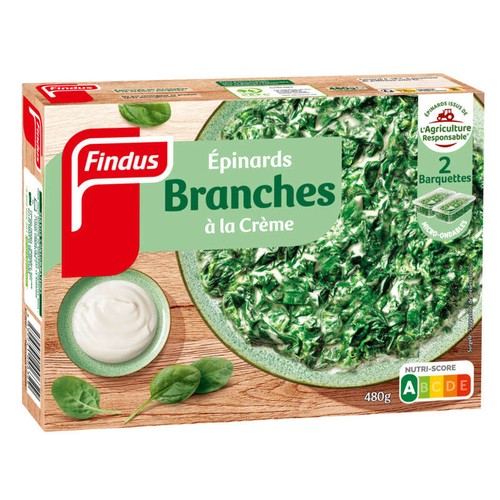 Findus Épinards branches à la crème 480g