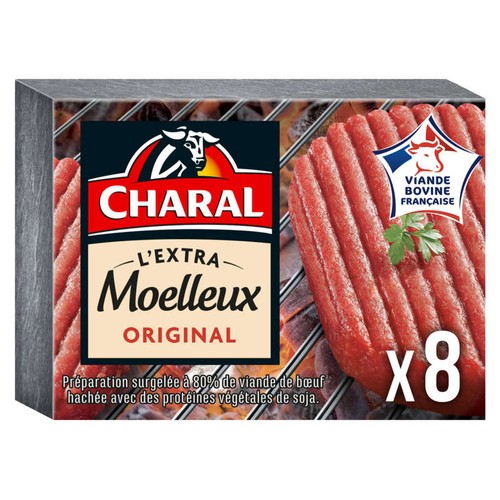 Charal Steak haché De Bœuf Extra Moelleux 8x100g