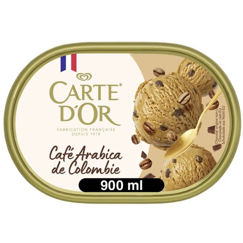Carte d'Or Crème glacée au café d’Arabica avec morceaux de chocolats 900ml