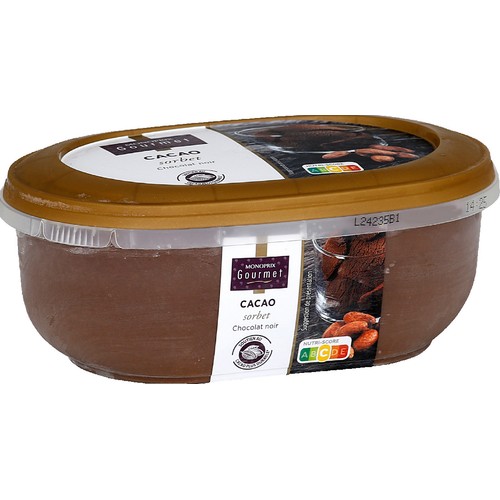 Monoprix Gourmet Sorbet Cacao chocolat noir 325g