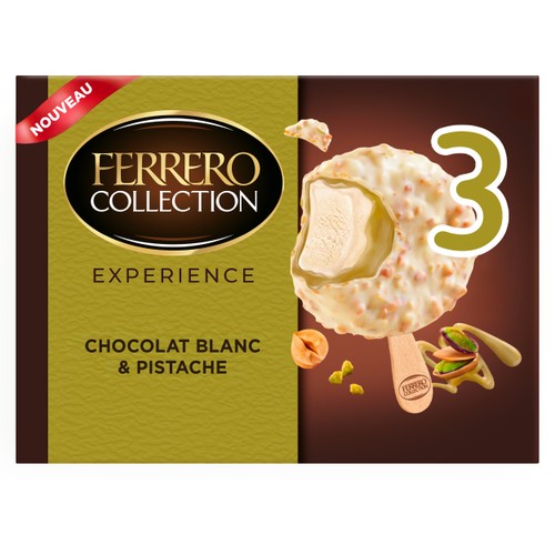 Ferrero Collection Glace Bâtonnet Pistache & Chocolat Blanc x3