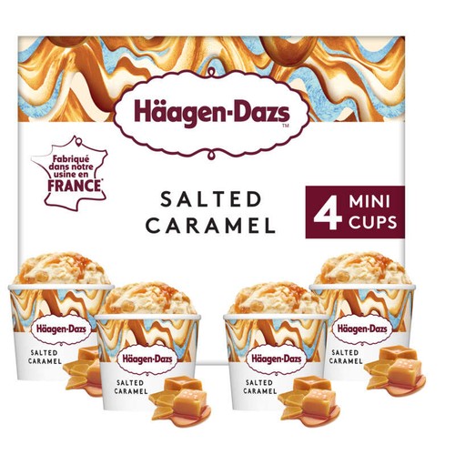 Häagen-Dazs Glaces caramel beurre salé 4x81g