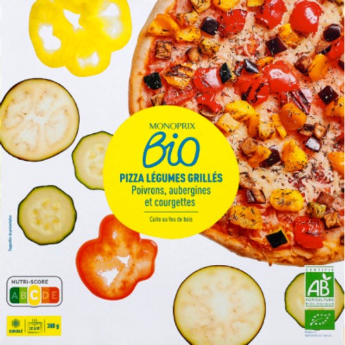 Monoprix Bio Pizza légumes Grillés 380g