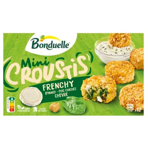 Bonduelle Mini croustis frenchy épinard courgette chèvre 240g