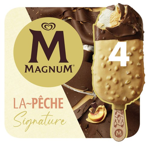 Magnum Glace Bâtonnet La Pêche 4x90ml