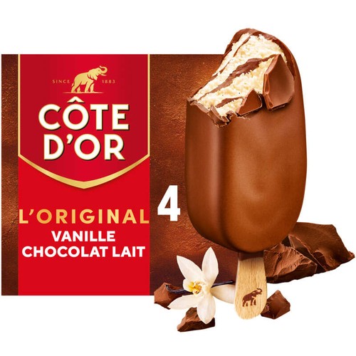 Côte d'Or L'original Glace bâtonnet Vanille Chocolat lait 264g