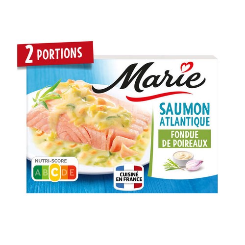 Marie Saumon Et Fondue De Poireaux, À La Crème Fraîche Et Estragon 400g