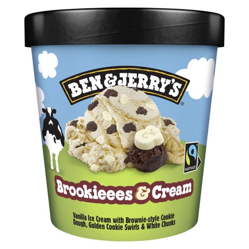 Ben & Jerry's Glace en Pot Brookieees & Cream 388g