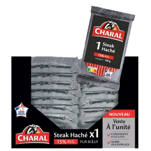Charal Steak haché 15% de Mg 1x100g