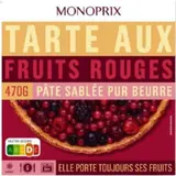 Monoprix Tarte fruits rouges 470g