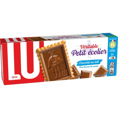 Lu Petit Écolier Petit Beurre Biscuits nappés de Chocolat au Lait 150g