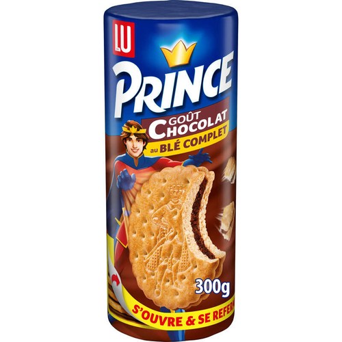 Lu Prince Biscuits fourrés au Chocolat Blé Complet 300g