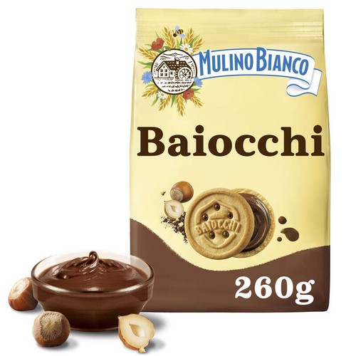 Mulino Bianco Biscuits Baiocchi nocciola 260g
