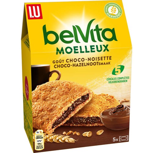 Lu Belvita Petit Déjeuner Biscuits Moelleux Choco Noisette 250g
