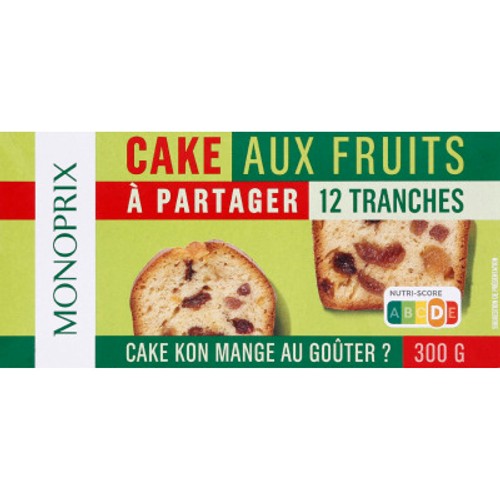 Monoprix Cake aux Fruits 300g