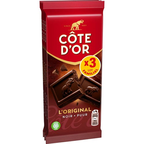 Côte d'Or L'Original Tablette chocolat noir 3x100g