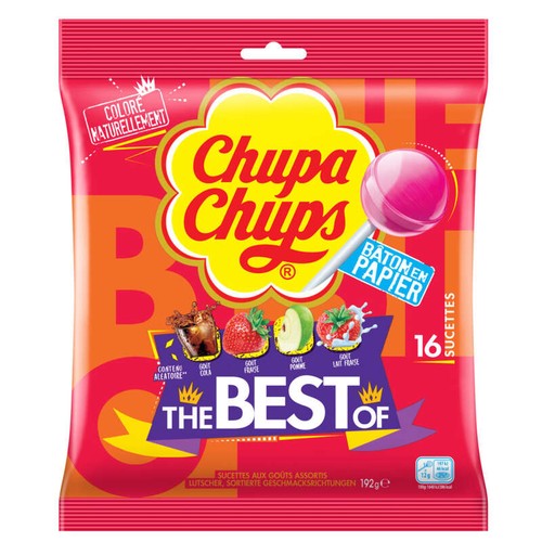 Chupa Chups 16 Sucettes The Best Of Sachet 192g