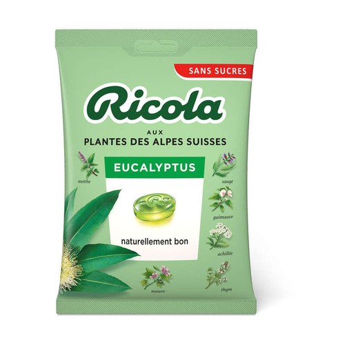 Ricola Bonbons Aux Plantes Des Alpes Suisses Eucalyptus Sans Sucres 70g