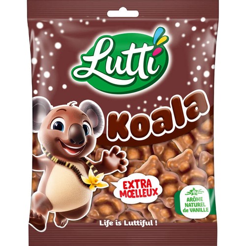 Lutti Guimauves Koala Chocolat Au Lait Extra Moëlleux 185g