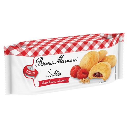 Bonne Maman Sablés fourrés framboise sésame 150g