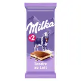 Milka Tablette Chocolat Tendre Au Lait 2x100g