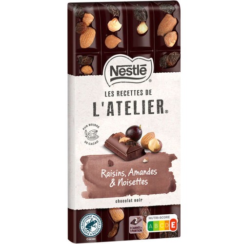 Nestlé Dessert Noir Raisins Amandes Et Noisettes 170g