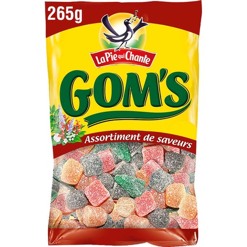 La Pie Qui Chante Bonbons Gom'S Assortiment De Saveurs 265g