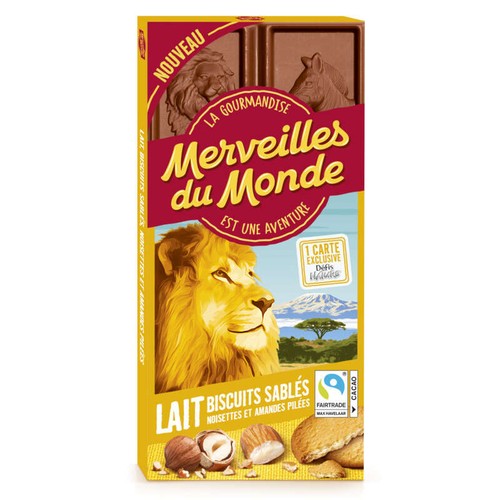 Merveilles du monde Lait biscuits sablés 100g