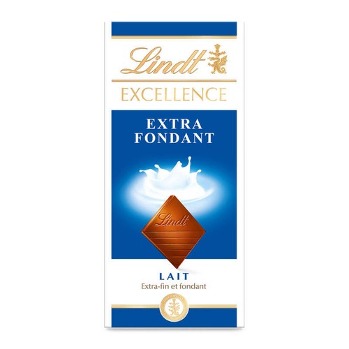 Lindt Excellence Tablette Chocolat Lait Extra-Fondant 100g