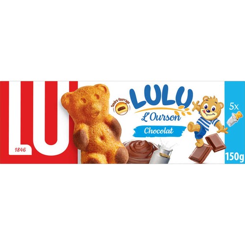 Lu Lulu L'Ourson Gâteaux fourrés au Chocolat 150g