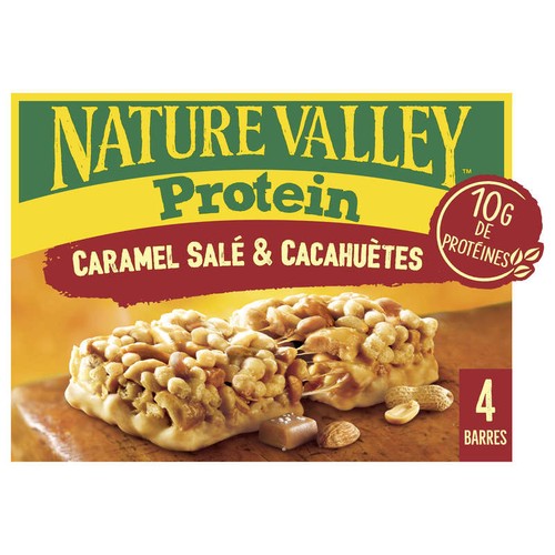 Nature Valley Barre De Céréales Protein Caramel Salé & Cacahuètes 4x40g