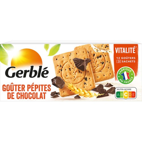 Gerblé Biscuit goûter aux pépites de chocolat   250g