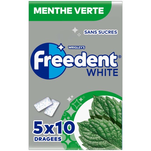 Freedent White Chewing-Gum À La Menthe Verte Sans Sucres 70g