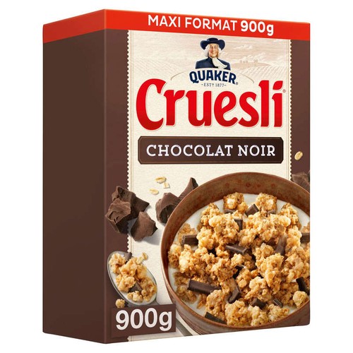 Quaker Cruesli Céréales Chocolat Noir 900g